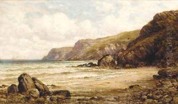 On the coast, near Salcombe, Devon Oil Painting by Alfred Glendening