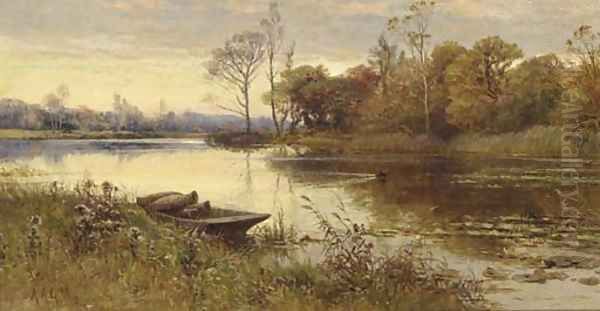 Sunset Oil Painting by Alfred Glendening