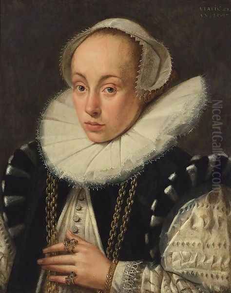 Portrait of a Lady 1597 Oil Painting by Gortzius Geldorp