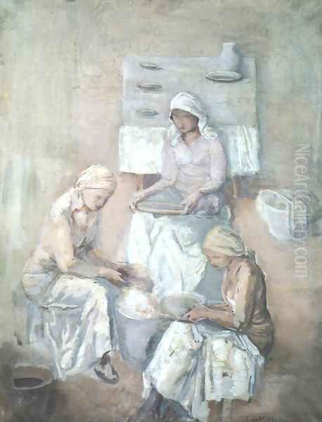 White Women Oil Painting by Leopold Gottlieb