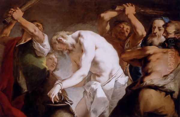 The Flagellation of Christ c. 1720 Oil Painting by Nicola Grassi