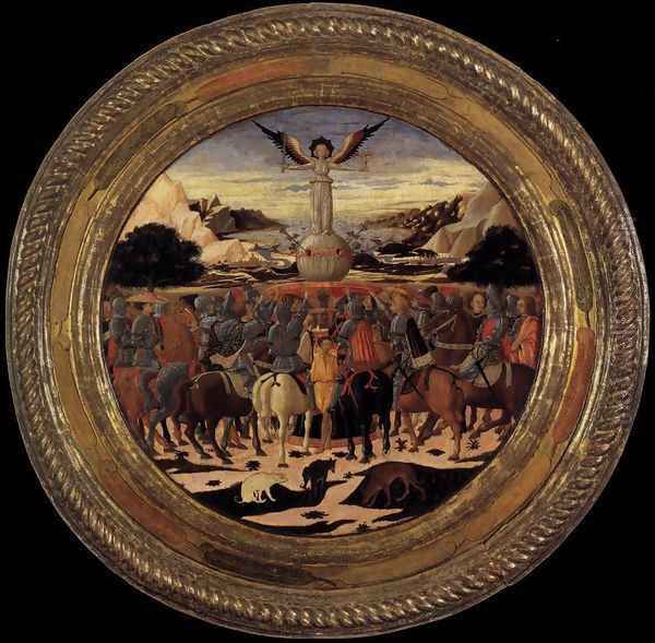 Triumph of Fame (a Birth Salver) c. 1449 Oil Painting by Giovanni di ser Giovanni Guidi (see Scheggia)