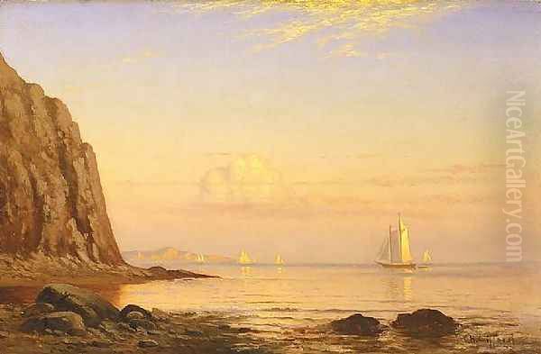 Off Cuttyhunk, Elizabeth Islands, Massachusetts Oil Painting by Charles Henry Gifford