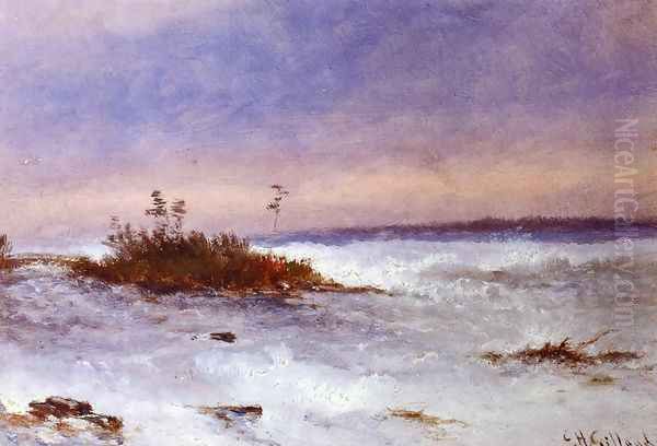 Choppy Water, Possibly Niagara, New York Oil Painting by Charles Henry Gifford