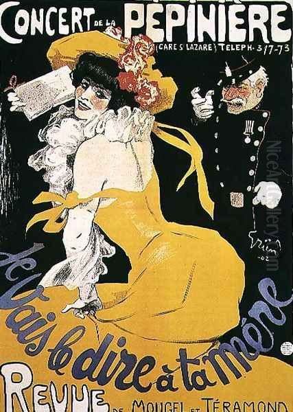 Poster for the Concert de la Pepiniere Oil Painting by Jules Alexandre Grun