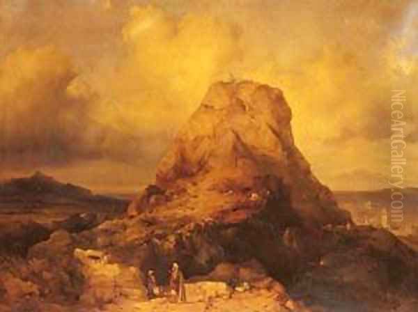 Landscape In Rhodes Oil Painting by Johann George Gmelin