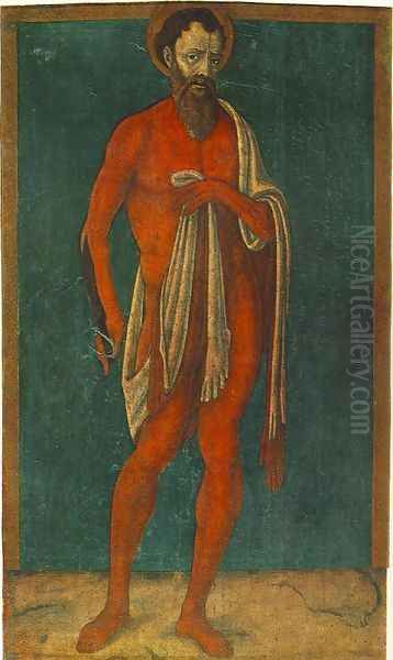 The Apostle St Bartholomew 1480 Oil Painting by Matteo Di Giovanni