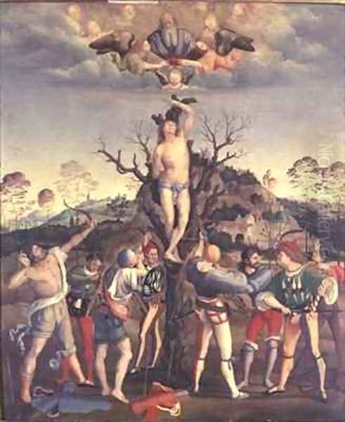 The Martyrdom of Saint Sebastian Oil Painting by Girolamo Genga