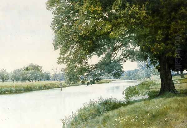 The River Ouse, Bedfordshire Oil Painting by William Fraser Garden