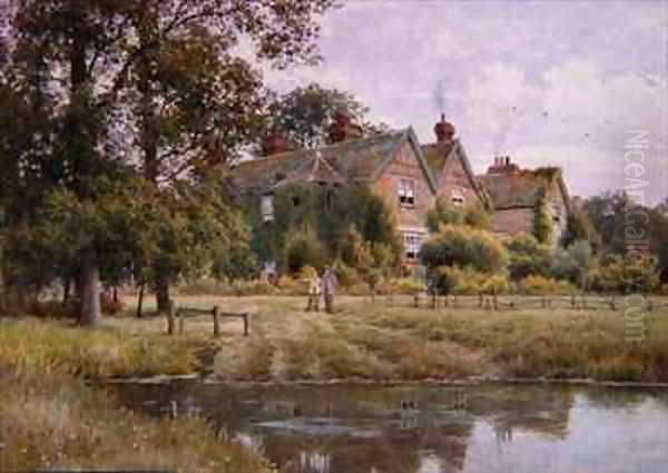 On the Ouse at Hemingford Grey Oil Painting by William Fraser Garden