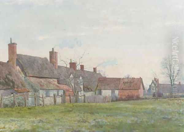 Rustic dwellings Oil Painting by William Fraser Garden