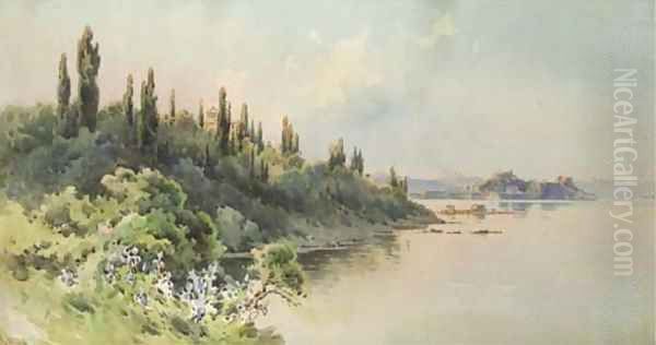 A view of the coast of Corfu Oil Painting by Angelos Giallina