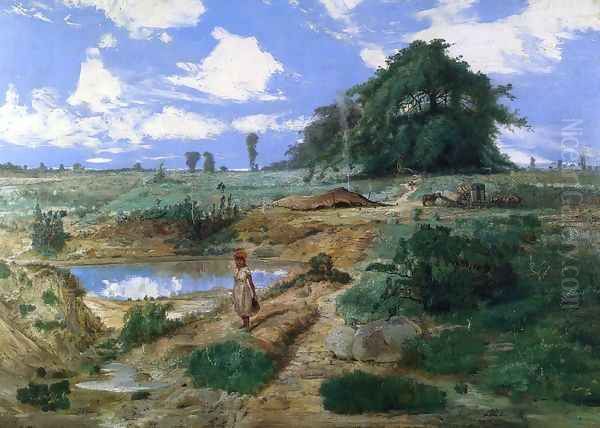 Western Landscape Oil Painting by James Farrington Gookins