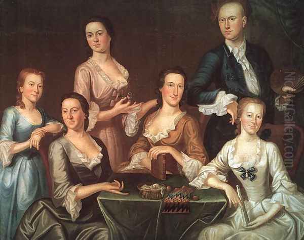 The Greenwood-Lee Family 1747 Oil Painting by John Greenwood