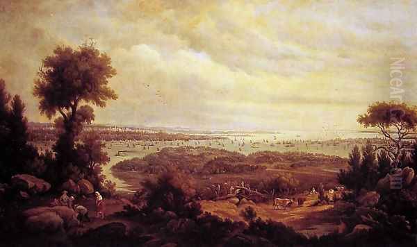 View of New York Harbour by Gherardini