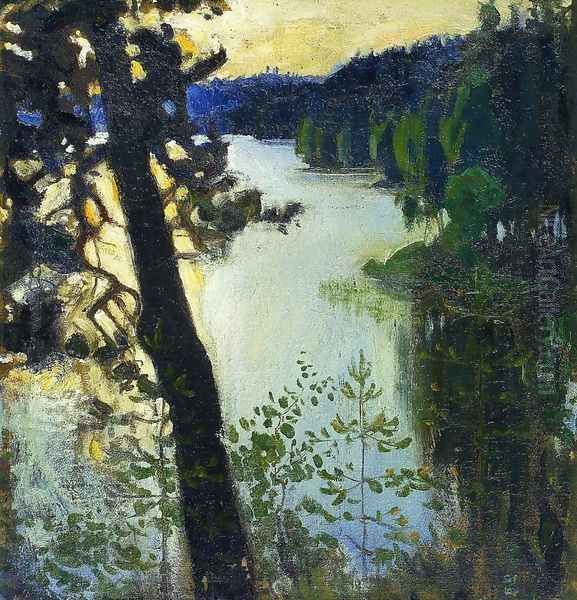 Landscape from Ruovesi Oil Painting by Akseli Valdemar Gallen-Kallela