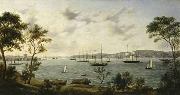 Sydney Harbour Oil Painting by Henry Gritten