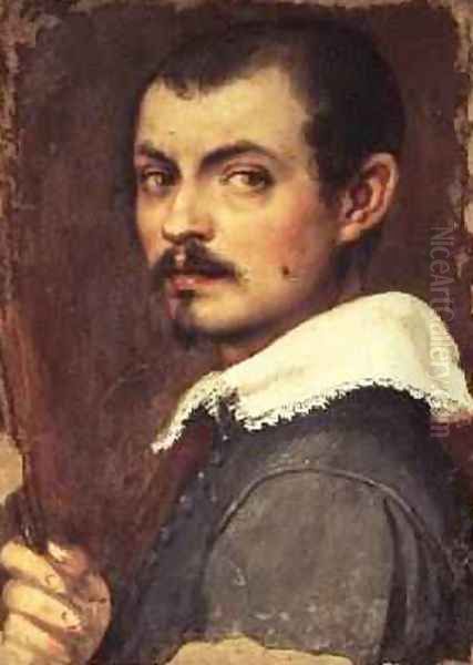 Self Portrait Oil Painting by Giovanni Giovanni da San (Mannozzi)