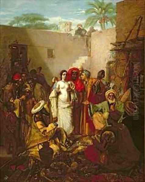 The Slave Market Oil Painting by Karl Wilhelm Gentz