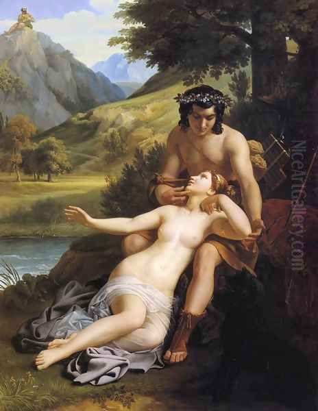 The Loves of Acis and Galatea Oil Painting by Alexandre Charles Guillemot