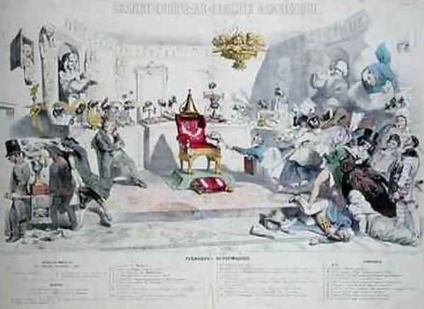 Grande Course au Clocher Academique Oil Painting by J. J. Grandville