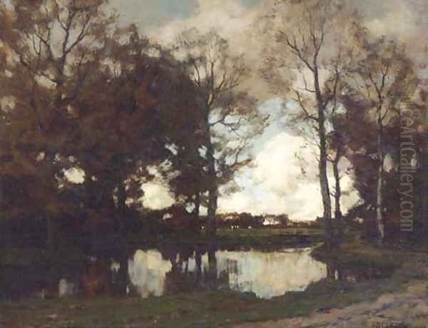 The Vordense beek in autumn Oil Painting by Arnold Marc Gorter