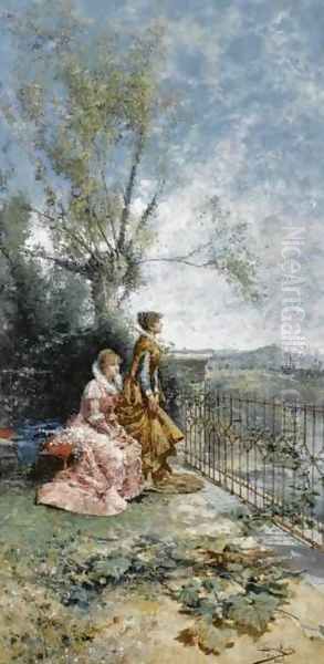 Awaiting the Suitors (La espera) Oil Painting by Juan Gimenez y Martin