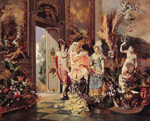 Rococo Manners Oil Painting by Juan Antonio Gonzalez