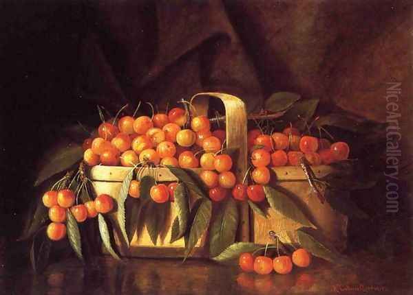 A Basket of Cherries Oil Painting by Richard Goodwin