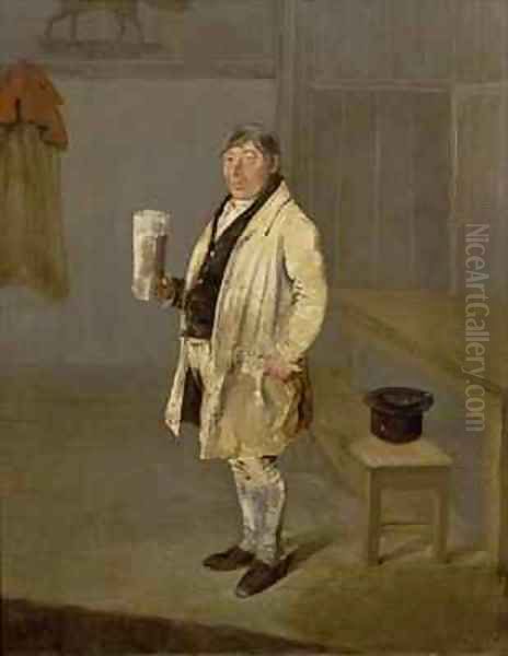 Portrait of a Coachman from Bramham Park Yorkshire Oil Painting by George Garrard