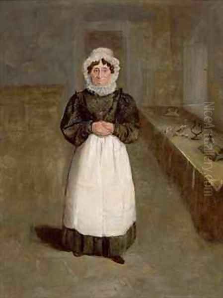 Portrait of a Housekeeper at Bramham Park Yorkshire Oil Painting by George Garrard