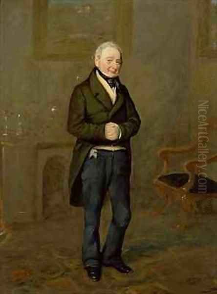 Portrait of a Household Steward of Bramham Park Yorkshire Oil Painting by George Garrard