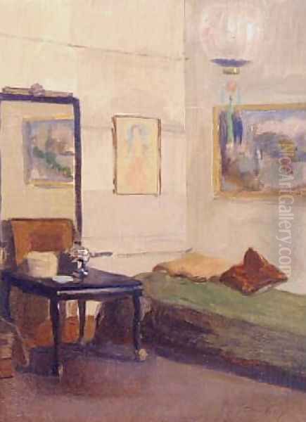 Quiet Interior with Daybed Oil Painting by Walter Gay