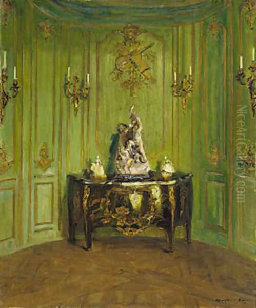 The Green Salon 1912 Oil Painting by Walter Gay