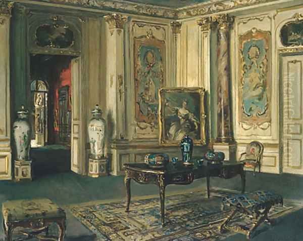 Le Grand Salon Musee Jacquemart Andre 1913 Oil Painting by Walter Gay