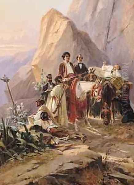 Journey from Paris to Cadiz Oil Painting by Eugene Pierre Francois Giraud