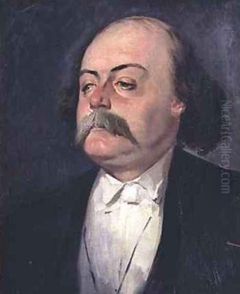 Portrait of Gustave Flaubert 1821-80 Oil Painting by Eugene Pierre Francois Giraud