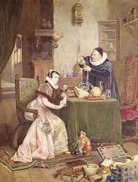 Love Philtre Oil Painting by Henry Gillard Glindoni