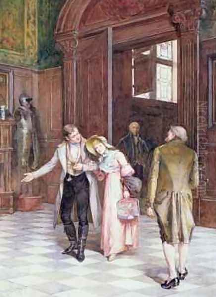 Crossing the Threshold the New Bride Oil Painting by Henry Gillard Glindoni