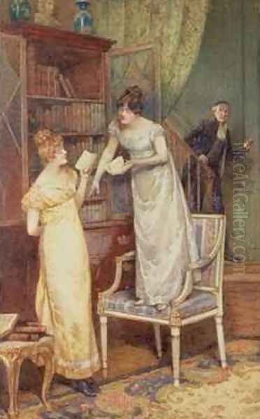 Prying Eyes Oil Painting by Henry Gillard Glindoni