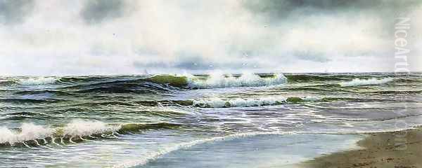 Surf at Northampton, Long Island Oil Painting by George Howell Gay