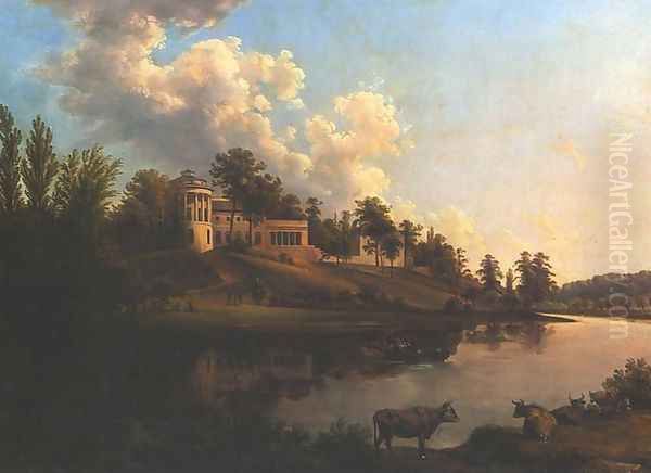 Palace in Zarzecze Oil Painting by Jan Nepomucen Glowacki