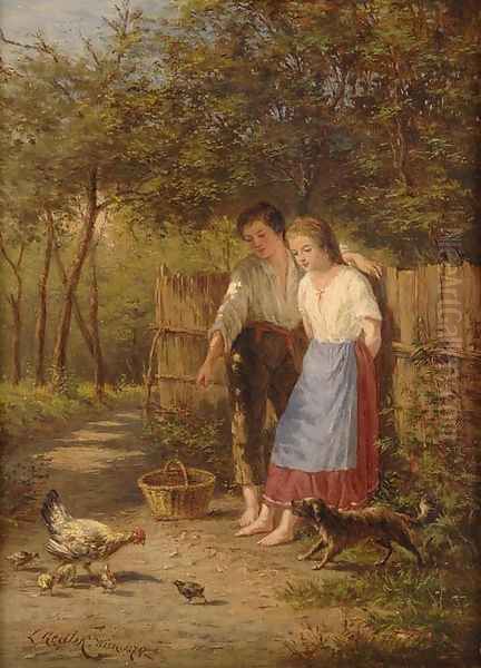 Children's Delight (Kindervergnugen) Oil Painting by Ludwik Gedlek