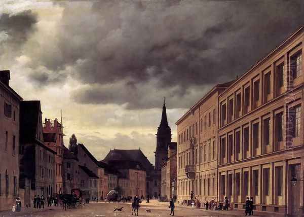 Klosterstrasse 1830 Oil Painting by Eduard Gartner