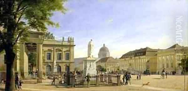 New Guardshouse Arsenal Princes Palace and Castle in Berlin Oil Painting by Eduard Gartner