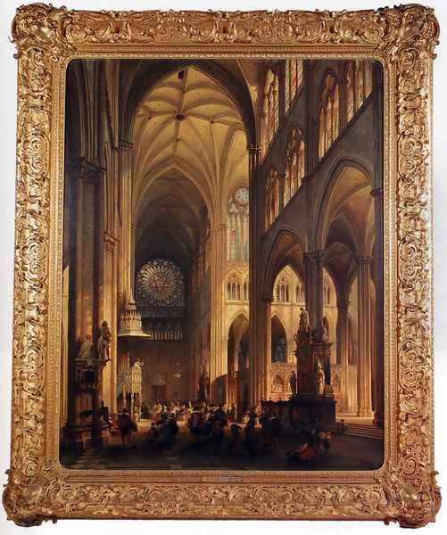 The Cathedral Of Amiens Oil Painting by Jules Victor Genisson