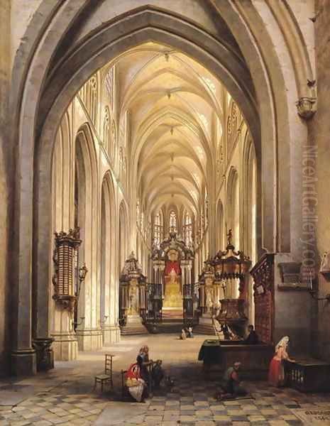 Interior of a Church 1840 by Jules Victor Genisson