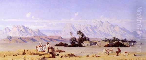 The Oasis Oil Painting by Gustave Achille Guillaumet