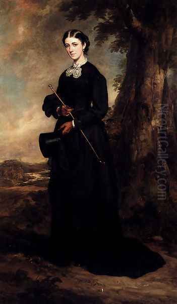 Portrait Of A Lady Oil Painting by Sir Francis Grant