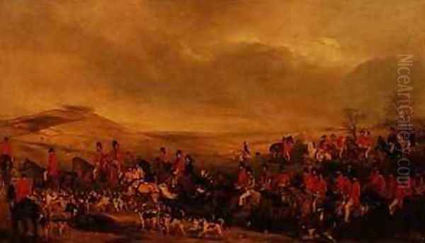 Melton Hunt going to draw Rams headcover Oil Painting by Sir Francis Grant